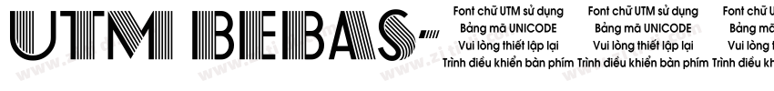 UTM Bebas字体转换